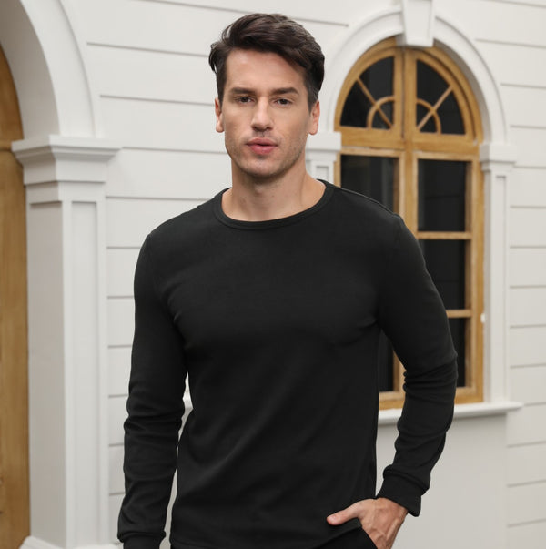 Alimens&Gentle Men's Casual Comfort Warm Long Sleeve Shirt