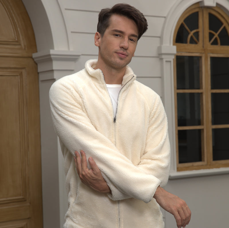 Alimens&Gentle Men's Cozy Warm Fleece Coats