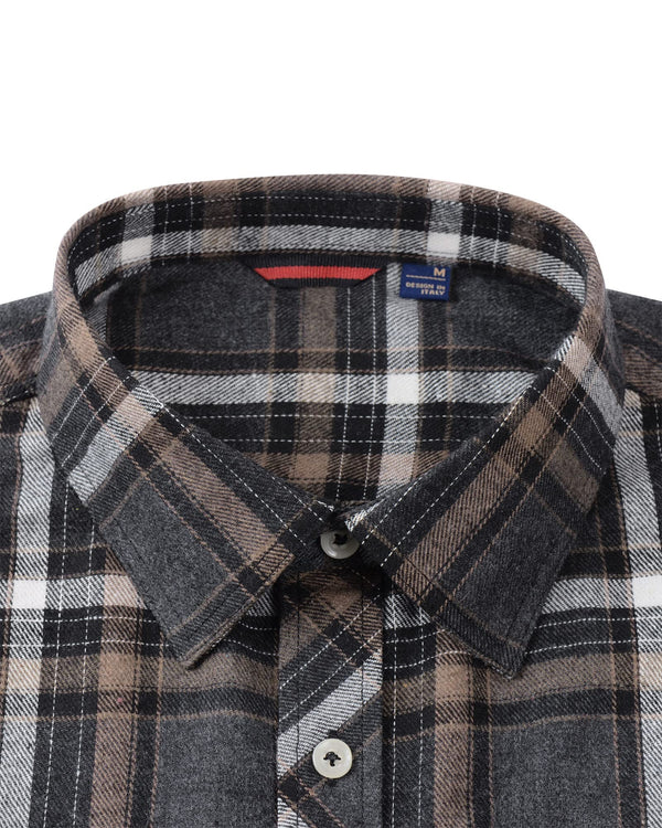 Men's Button Down Regular Fit Long Sleeve Plaid Flannel Casual Shirts