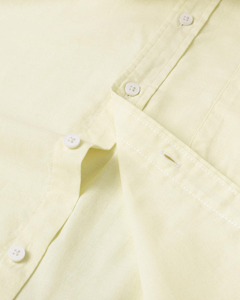 Men's Solid Oxford Shirt Long Sleeve Button Down Shirts with Pocket