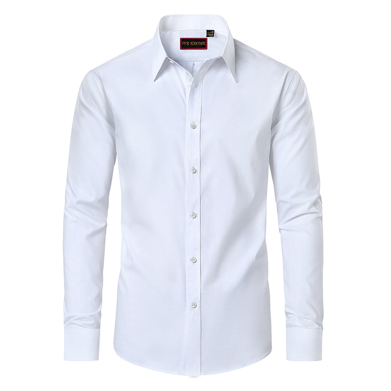 IVE KROME solid stretch dress shirt for men