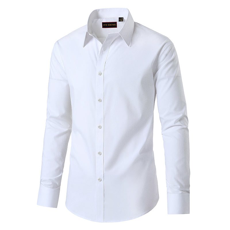 IVE KROME solid stretch dress shirt for men