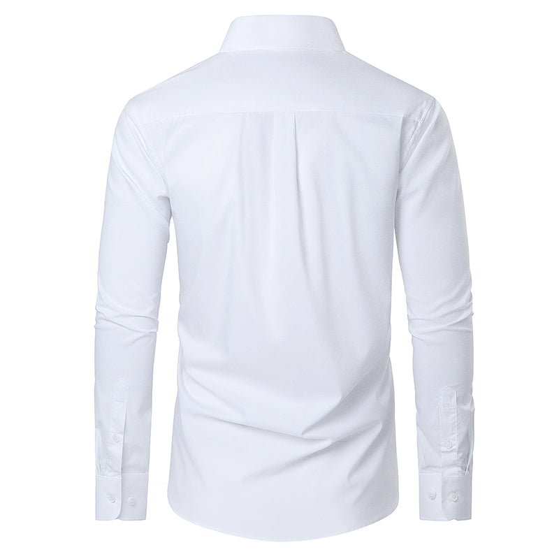 IVE KROME solid stretch dress shirt for men