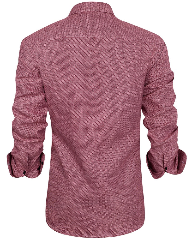 Men's Casual Cotton Long Sleeve Dress Shirt