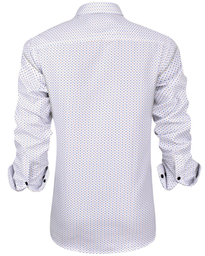 Men's Casual Cotton Long Sleeve Dress Shirt